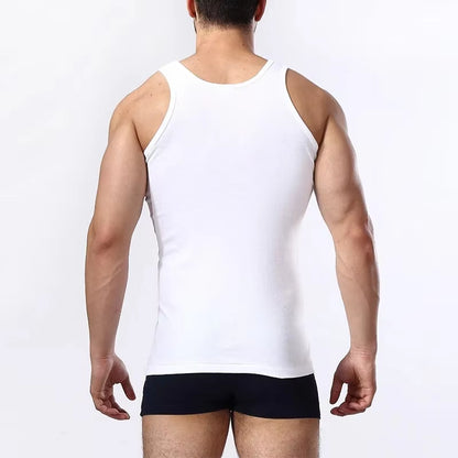 1/3 Pack Four Seasons Men'S Cotton Joker Vest Teenagers Simple Fit Sports Fitness T-Shirt Middle-Aged Casual Sleeveless Shirt