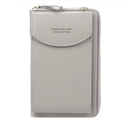 Elegance On-the-Go – Luxe PU Leather Crossbody Shoulder Bag with Phone & Card Organizer