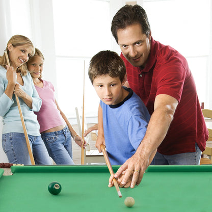 47" Folding Billiard Table Pool Game Table for Kids W/ Cues & Chalk & Brush